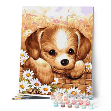Charger l'image dans la galerie, peinture par numéros | Petit Chiot | animaux, chiens, intermédiaire | FiguredArt