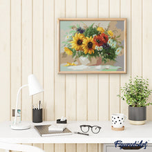 Charger l'image dans la galerie, peinture par numéros | Fleurs colorées dans un Vase | facile, fleurs | FiguredArt