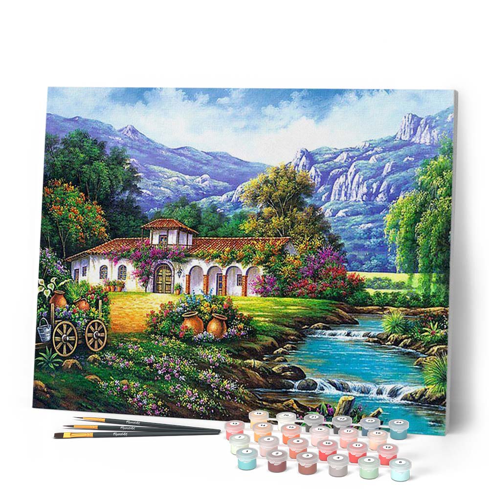 TOCARE Ensemble de peinture par numéros encadré pour adultes débutants, peinture par numéros TOCARE Ensemble de peinture par numéros encadré pour adultes débutants, peinture par numéros