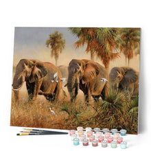 Charger l'image dans la galerie, peinture par numéros | Les éléphants sauvages | animaux, complexe, éléphants | FiguredArt