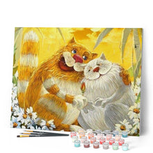 Charger l'image dans la galerie, peinture par numéros | Deux Chats amoureux | animaux, chats, facile | FiguredArt
