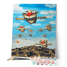 Charger l'image dans la galerie, peinture par numéros | Les Chats volants | chats, facile | FiguredArt