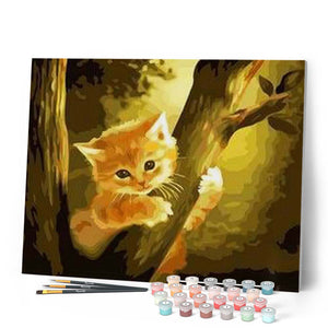 Peinture par numéros - Chaton perché – Figured'Art