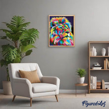Charger l'image dans la galerie, peinture par numéros | Lion Pop Art 2 | animaux, facile, france, lions | FiguredArt