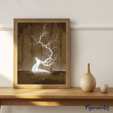 Charger l'image dans la galerie, peinture par numéros | Renne Fantaisie | animaux, intermédiaire, rennes et biches | FiguredArt