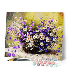 Charger l'image dans la galerie, peinture par numéros | Fleurs pourpres et Marguerites | complexe, fleurs | FiguredArt