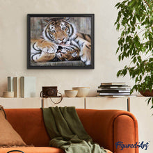 Charger l'image dans la galerie, peinture par numéros | Deux Têtes de Tigre | animaux, complexe, tigres | FiguredArt