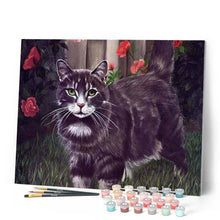 Charger l'image dans la galerie, peinture par numéros | Chat noir | animaux, chats, complexe | FiguredArt