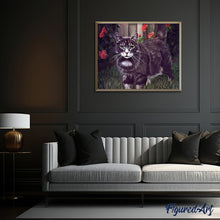 Charger l'image dans la galerie, peinture par numéros | Chat noir | animaux, chats, complexe | FiguredArt
