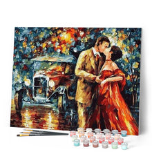 Charger l'image dans la galerie, peinture par numéros | Amoureux sous la Pluie | complexe, romantique | FiguredArt