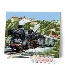 Charger l'image dans la galerie, peinture par numéros | Locomotive à Vapeur | intermédiaire, paysages | FiguredArt
