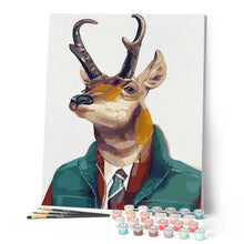 Charger l'image dans la galerie, peinture par numéros | Tête de Cerf Dandy | animaux, facile, rennes et biches | FiguredArt