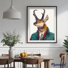 Charger l'image dans la galerie, peinture par numéros | Tête de Cerf Dandy | animaux, facile, rennes et biches | FiguredArt