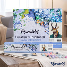 Charger l'image dans la galerie, peinture par numéros | Tête de Cerf Dandy | animaux, facile, rennes et biches | FiguredArt