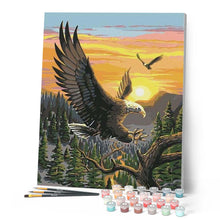 Charger l'image dans la galerie, peinture par numéros | Aigle au Lever du Soleil | aigles, animaux, facile, oiseaux, paysages | FiguredArt