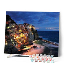 Charger l'image dans la galerie, peinture par numéros | Village au bord de Mer | complexe, france, ville | FiguredArt
