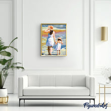 Charger l'image dans la galerie, peinture par numéros | Mère et Fille à la Plage | facile, paysages, romantique | FiguredArt