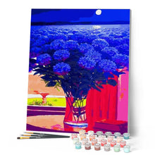 Charger l'image dans la galerie, peinture par numéros | Hortensias bleus | complexe, fleurs, paysages | FiguredArt