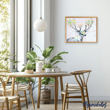 Charger l'image dans la galerie, peinture par numéros | Cerf aux bois colorés | animaux, facile, rennes et biches | FiguredArt