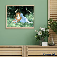 Charger l'image dans la galerie, peinture par numéros | Mère en Enfant dans l’Herbe | complexe, paysages, romantique | FiguredArt