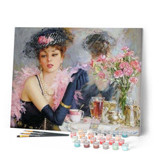 Charger l'image dans la galerie, peinture par numéros | Belle Courtisane | complexe, fleurs, romantique | FiguredArt