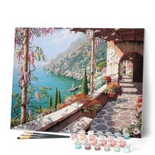 Charger l'image dans la galerie, peinture par numéros | Vue Mer depuis le Patio | complexe, france, paysages | FiguredArt
