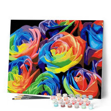 Charger l'image dans la galerie, peinture par numéros | Roses Multicolores | facile, fleurs, Pop Art | FiguredArt