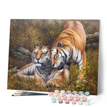 Charger l'image dans la galerie, peinture par numéros | Calin de Tigres | animaux, complexe, tigres | FiguredArt