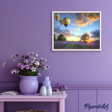 Charger l'image dans la galerie, peinture par numéros | Montgolfières au dessus des Champs | complexe, paysages | FiguredArt