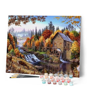DAERLE Peinture Numero Adulte, Aurores boréales, DIY Peinture Acrylique pour Adultes, Aurore, Coloriage Par Numero la Décoration de la Maison 40x50cm (sans Cadre