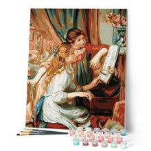 Charger l'image dans la galerie, peinture par numéros | Leçon de Piano | intermédiaire, musique, romantique | FiguredArt