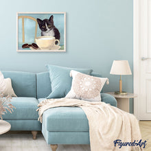 Charger l'image dans la galerie, peinture par numéros | Chat dans la Cuisine | animaux, chats, complexe | FiguredArt