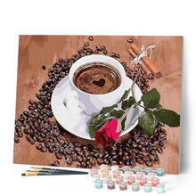 Charger l'image dans la galerie, peinture par numéros | Café et Rose | facile, romantique | FiguredArt