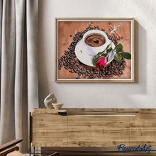 Charger l'image dans la galerie, peinture par numéros | Café et Rose | facile, romantique | FiguredArt