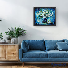 Charger l'image dans la galerie, peinture par numéros | Marguerites et Vase bleu | complexe, fleurs | FiguredArt