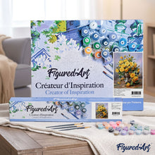 Charger l'image dans la galerie, peinture par numéros | Vase et Fleurs jaunes | complexe, fleurs | FiguredArt