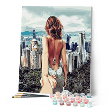Charger l'image dans la galerie, peinture par numéros | Balade Romantique Collines Hong Kong | intermédiaire, romantique, ville | FiguredArt