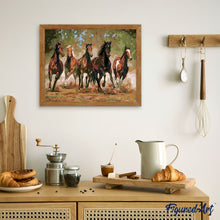 Charger l'image dans la galerie, peinture par numéros | Chevaux galopant | animaux, chevaux, intermédiaire | FiguredArt