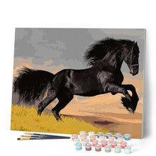 Charger l'image dans la galerie, peinture par numéros | l’Etalon noir | animaux, chevaux, facile | FiguredArt