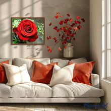 Charger l'image dans la galerie, peinture par numéros | Rose rouge | facile, fleurs | FiguredArt
