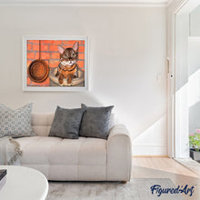 Charger l'image dans la galerie, peinture par numéros | Chat caché dans la Cuisine | animaux, chats, facile | FiguredArt