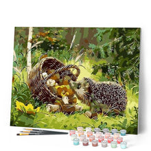 Charger l'image dans la galerie, peinture par numéros | Petit Hérisson Gourmand | animaux, hérissons, intermédiaire | FiguredArt