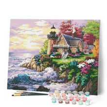 Charger l'image dans la galerie, peinture par numéros | Maison près du Phare | complexe, paysages | FiguredArt