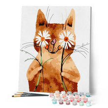 Charger l'image dans la galerie, peinture par numéros | Le Chat et les Marguerites | animaux, chats, facile | FiguredArt
