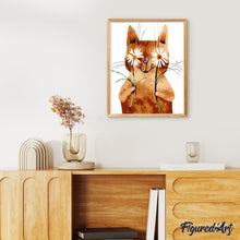 Charger l'image dans la galerie, peinture par numéros | Le Chat et les Marguerites | animaux, chats, facile | FiguredArt