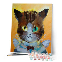 Charger l'image dans la galerie, peinture par numéros | Petit Chat Ange | animaux, chats, facile | FiguredArt