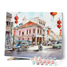 Charger l'image dans la galerie, peinture par numéros | Rue décorée | intermédiaire, ville | FiguredArt