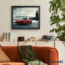 Charger l'image dans la galerie, peinture par numéros | Ferrari rouge | intermédiaire, ville | FiguredArt