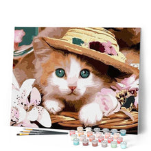 Charger l'image dans la galerie, peinture par numéros | Le Chat au Chapeau | animaux, chats, facile | FiguredArt
