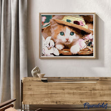 Charger l'image dans la galerie, peinture par numéros | Le Chat au Chapeau | animaux, chats, facile | FiguredArt